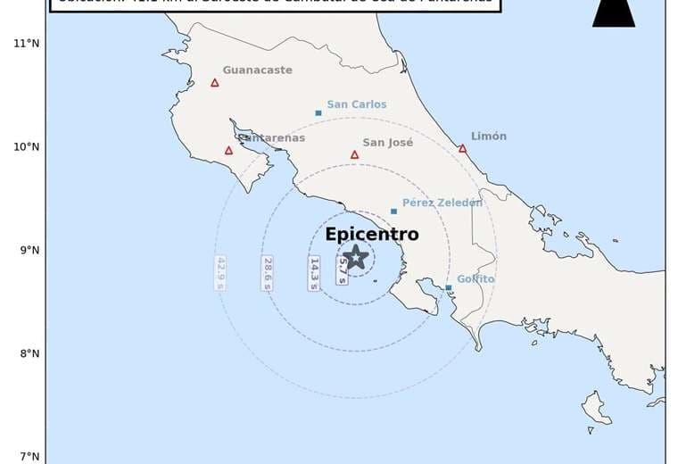 Fuerte sismo sacude el Pacífico Sur del país