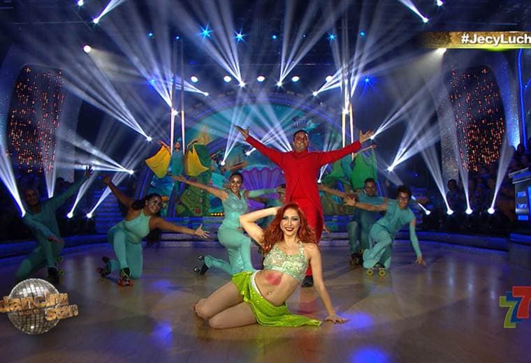 La Sirenita se hizo presente en la última gala de esta quinta temporada de #DancingCR