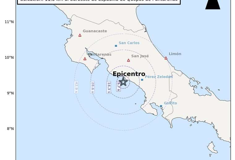 Fuerte sismo sacude el Pacífico y Valle Central